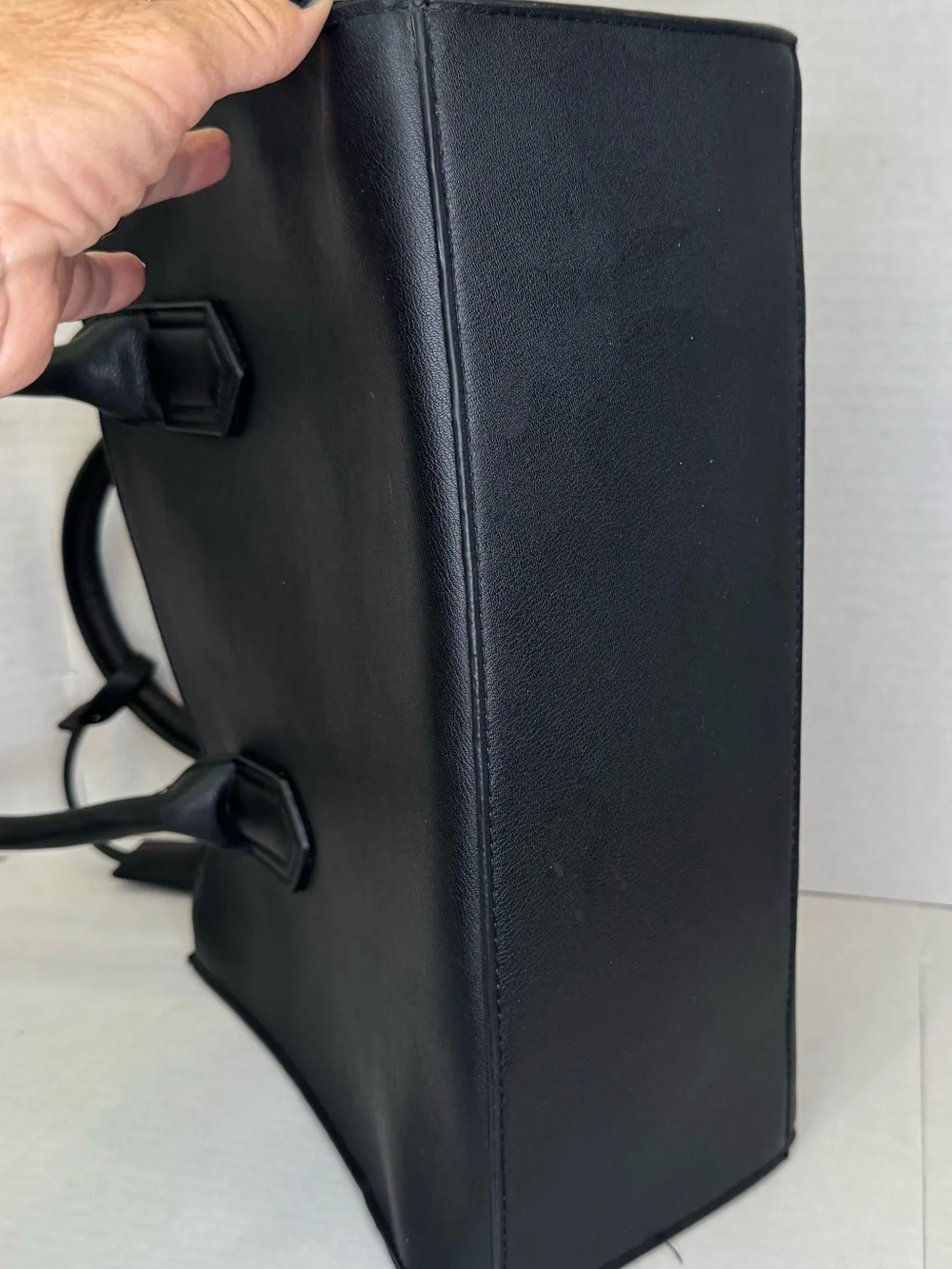 Christian Siriano Black and White Two-Tone Satchel